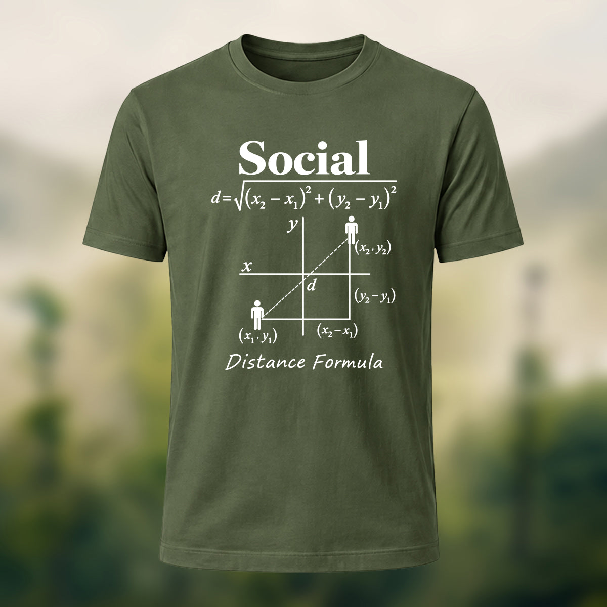 Creative Social Distance Premium Cotton T-Shirt
