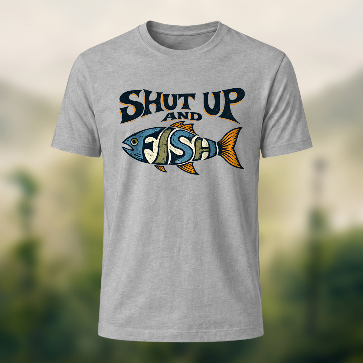 Vintage Fishing Humor Soft Cotton T-Shirt