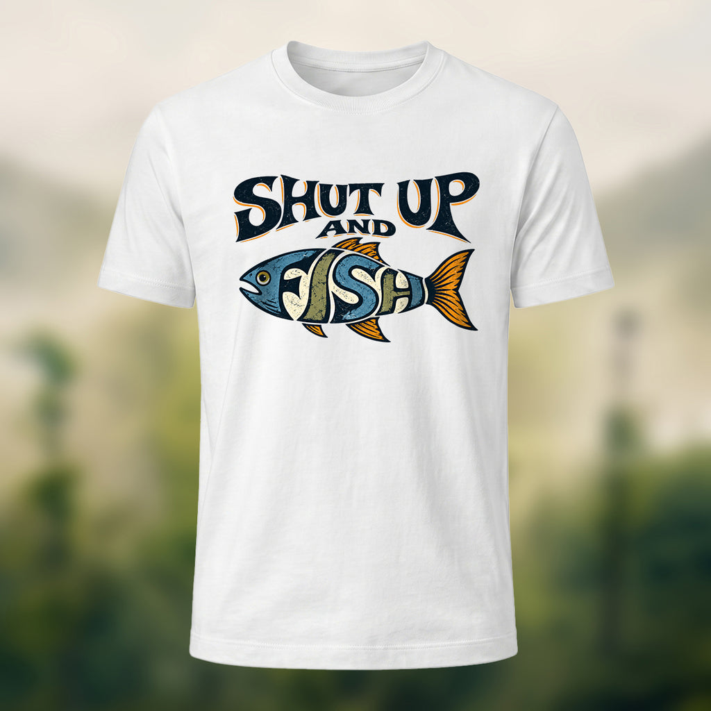 Vintage Fishing Humor Soft Cotton T-Shirt