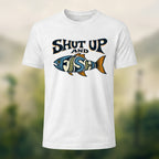 Vintage Fishing Humor Soft Cotton T-Shirt