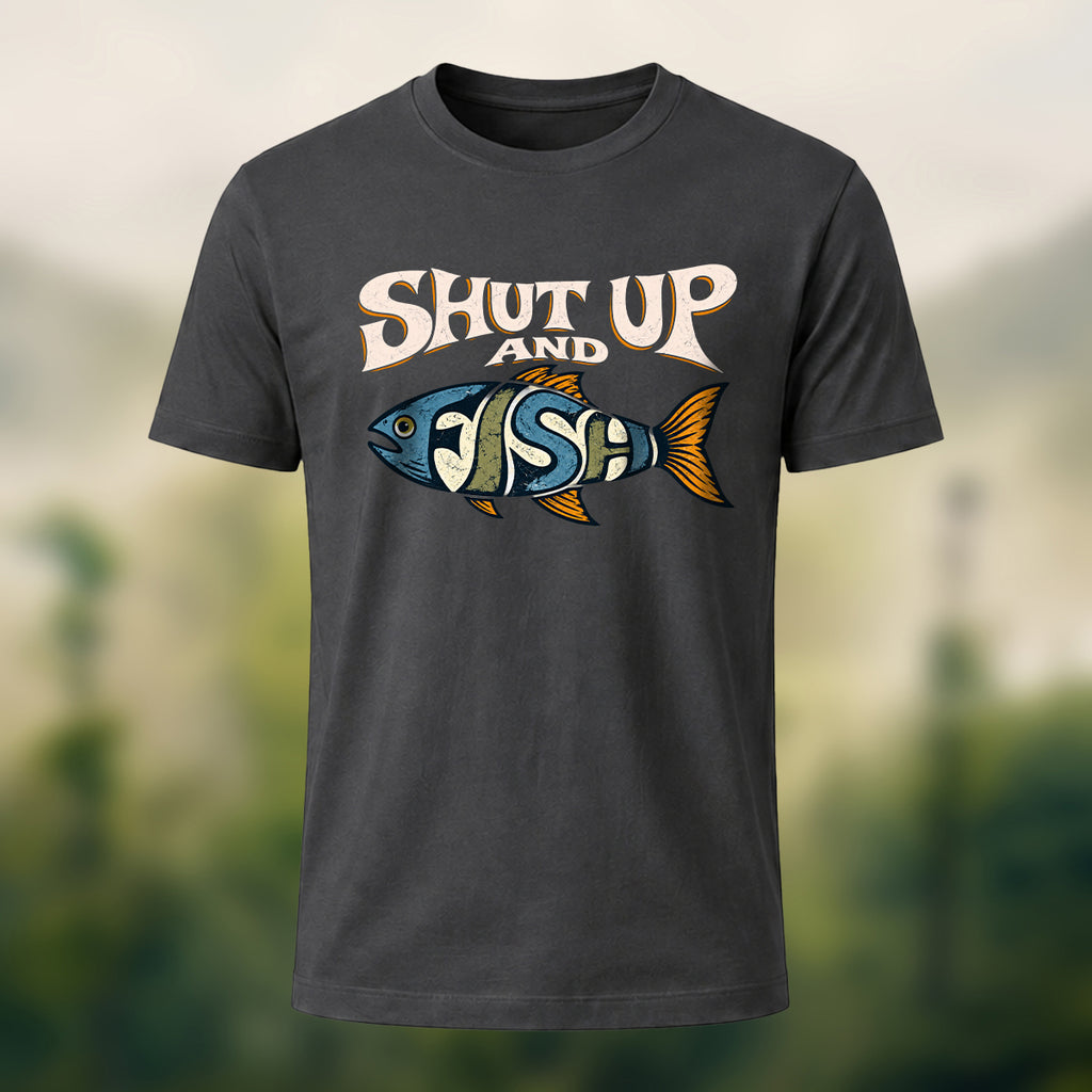 Vintage Fishing Humor Soft Cotton T-Shirt