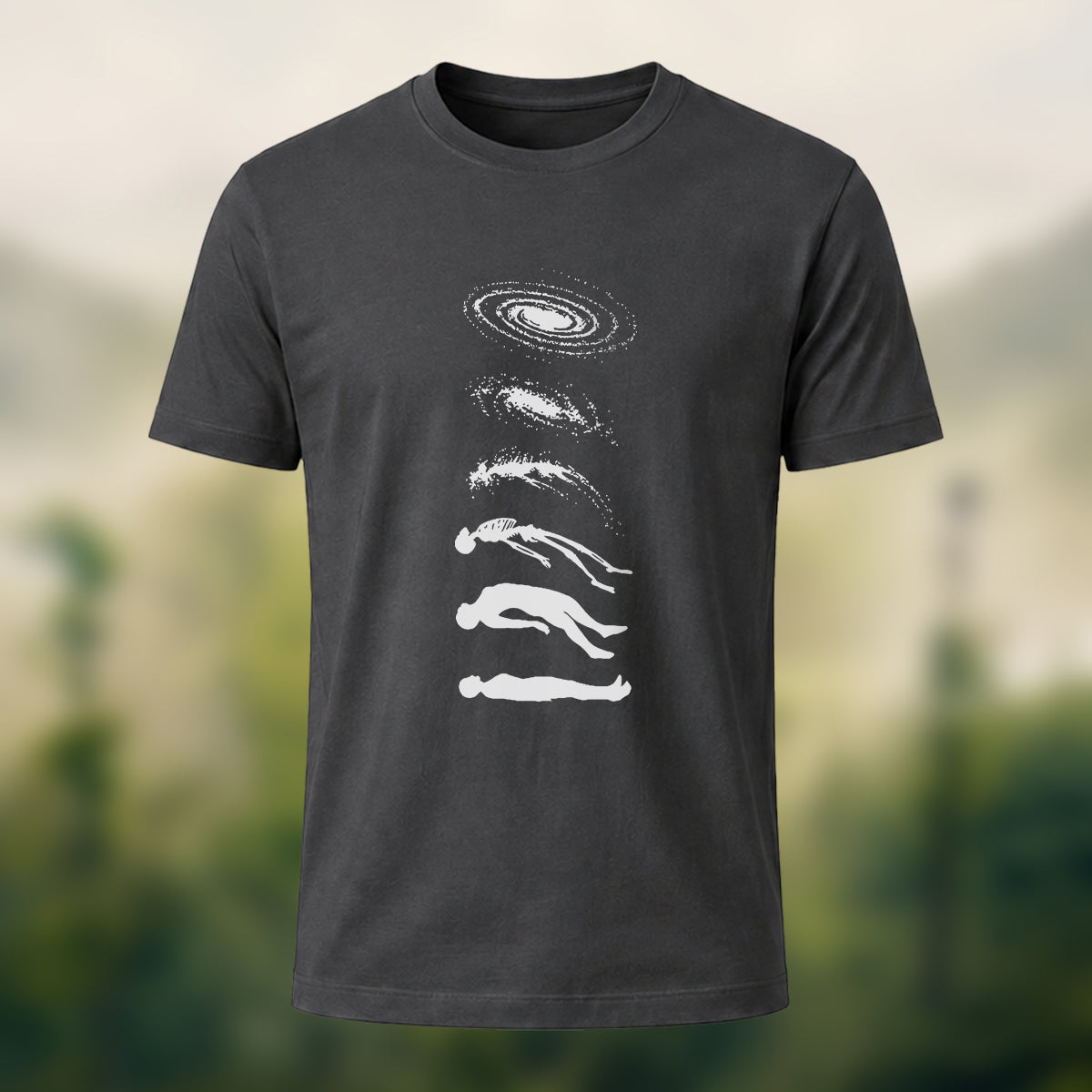 Creative Space Human Evolution Combed Cotton T-Shirt