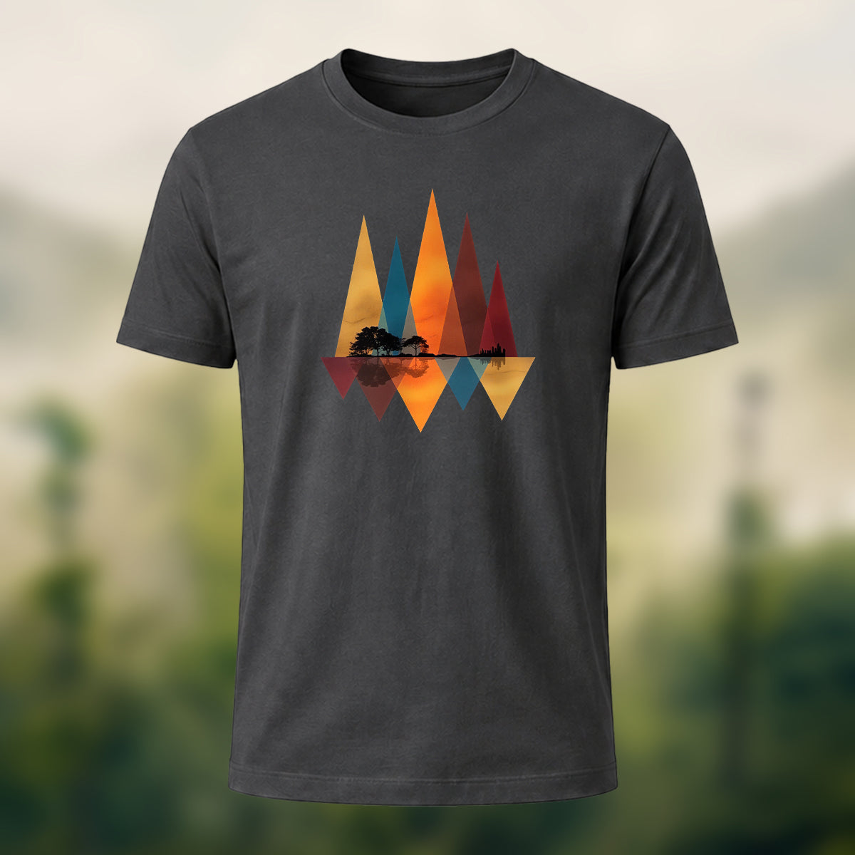 Art Forest Print Casual Cotton T-Shirt