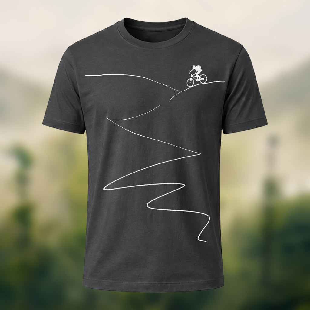Mountain Biking Printed Outdoor Combed Cotton Tee