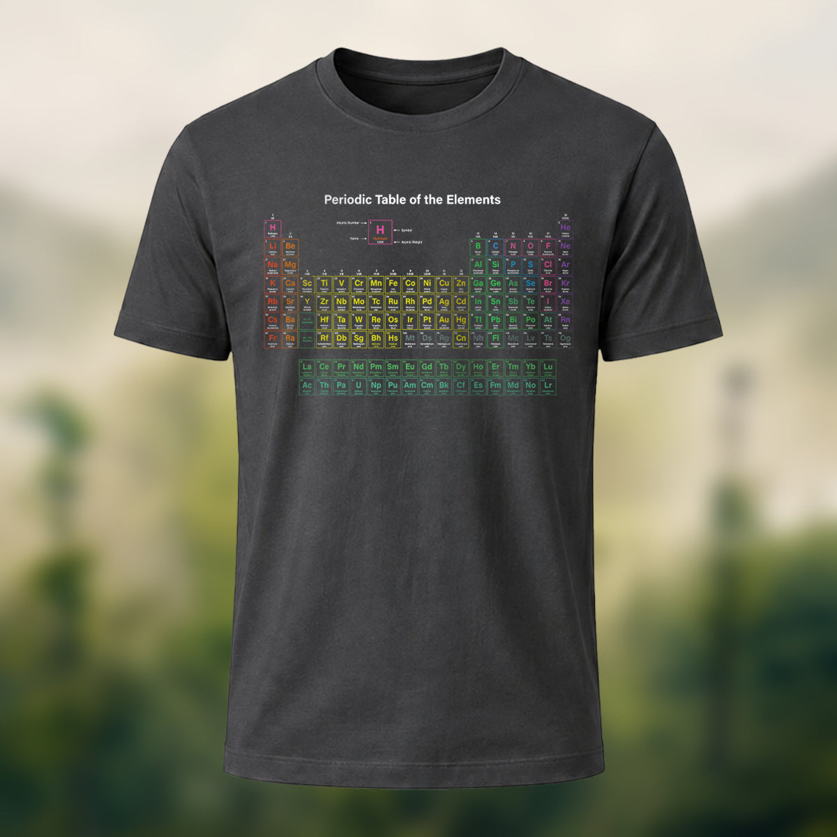 Magic Periodic Table Print Casual Cotton T-Shirt