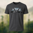 Natural Scenery Motifs Geometric Print Casual Cotton Tee