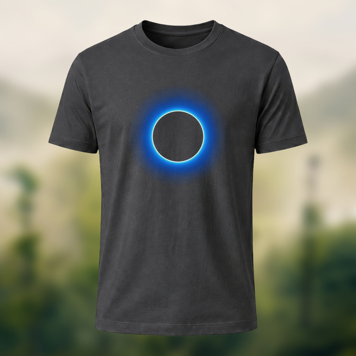 DTG Glowing Circle Print Minimalist Breathable T-shirt