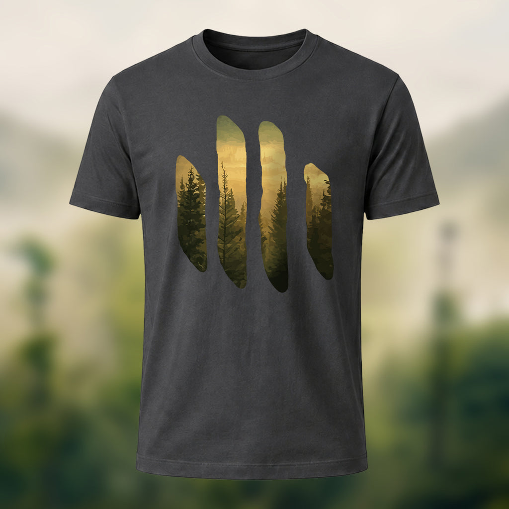 Serene Forest Art Print Casual T-Shirt