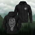 Cotton Made Nordic Wolf Rune Hoodie