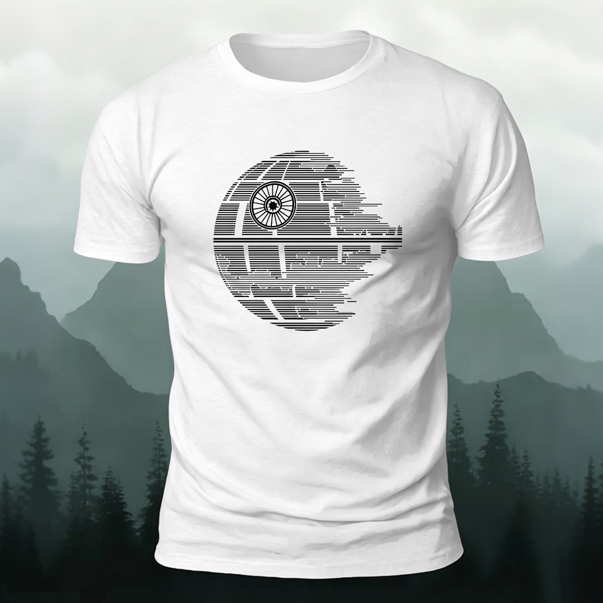 Creative Earth Print Casual 100% Cotton T-Shirt