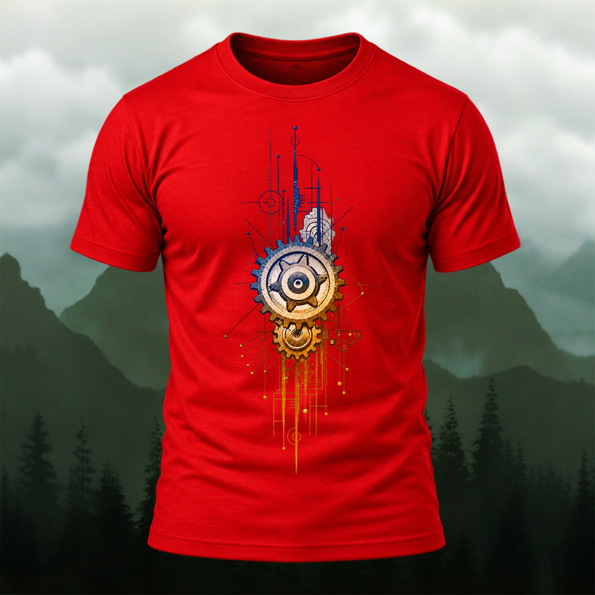 Industrial Mechanical Gear Premium Cotton T-Shirt