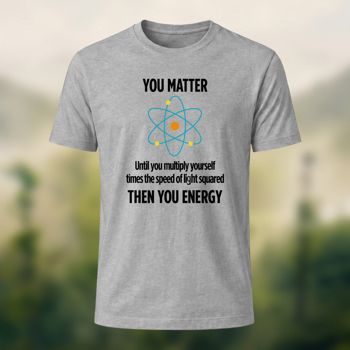 Creative Atomic Model Print Casual Soft Cotton T-Shirt