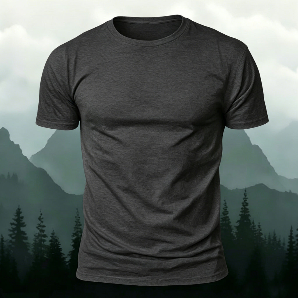 Custom Print Solid Color Short Sleeve Cotton T-shirt