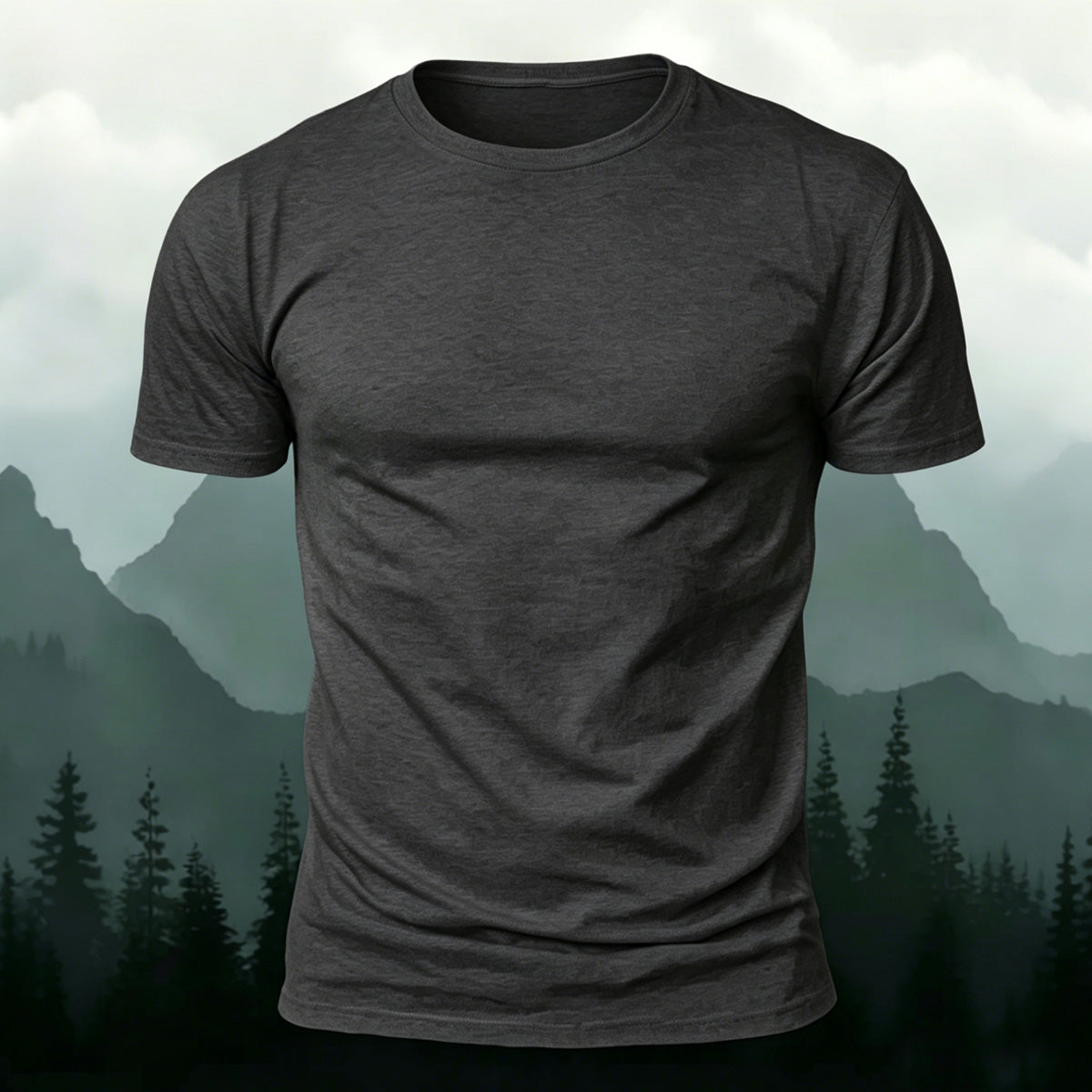 Custom Print Solid Color Short Sleeve Cotton T-shirt