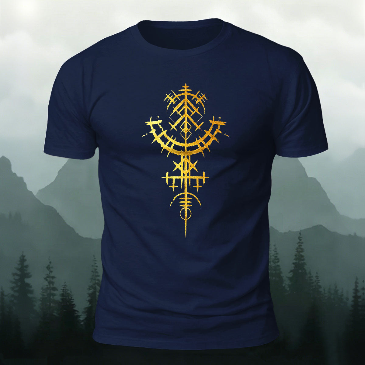 Mystic Symbol Graphic Golden Sigil Tee