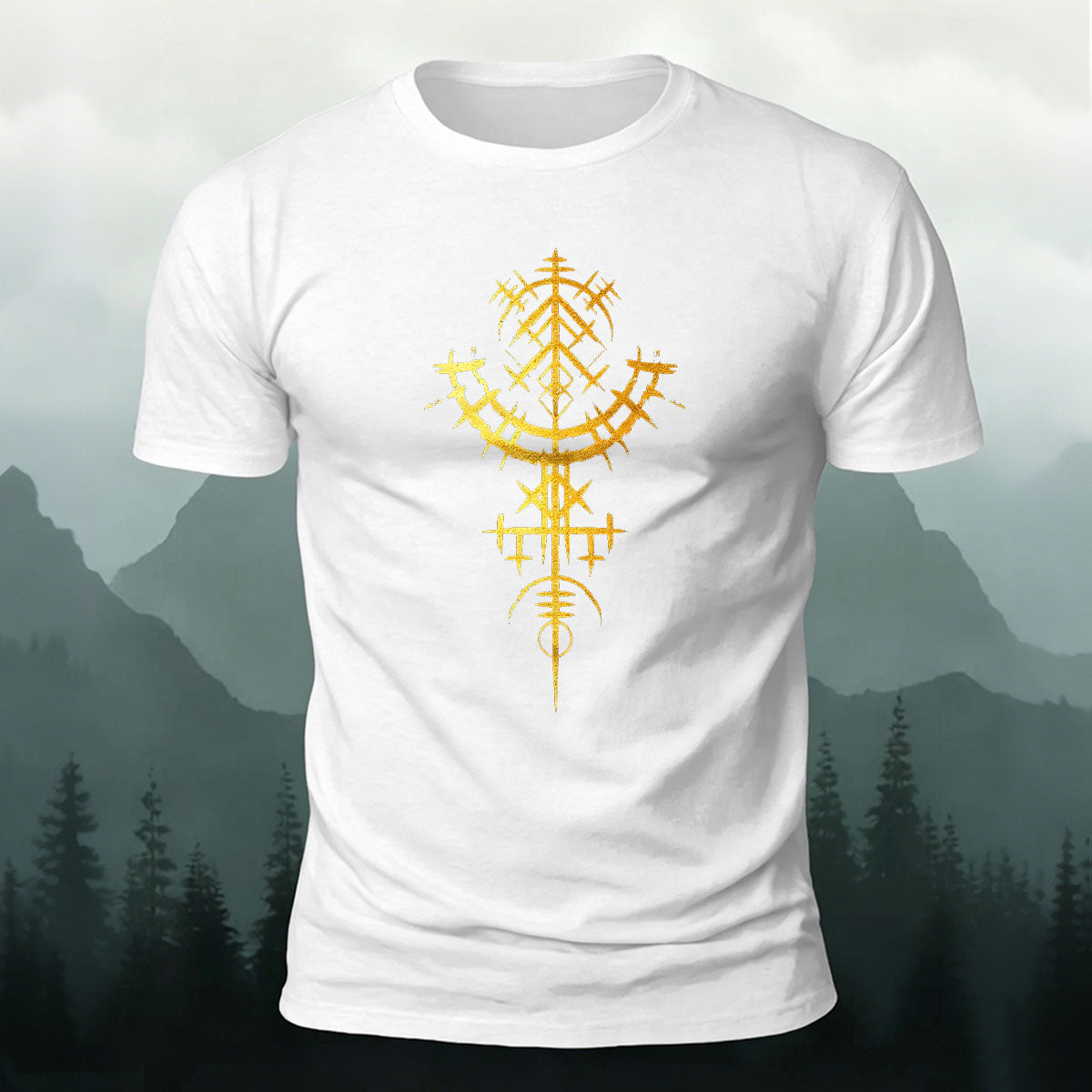 Mystic Symbol Graphic Golden Sigil Tee