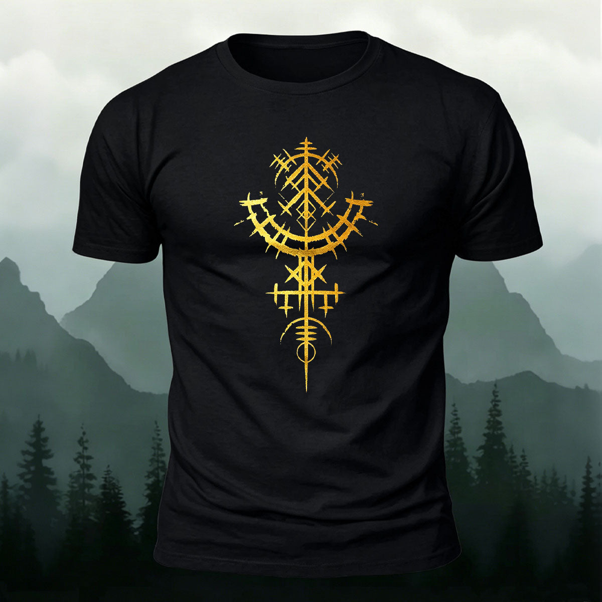 Mystic Symbol Graphic Golden Sigil Tee