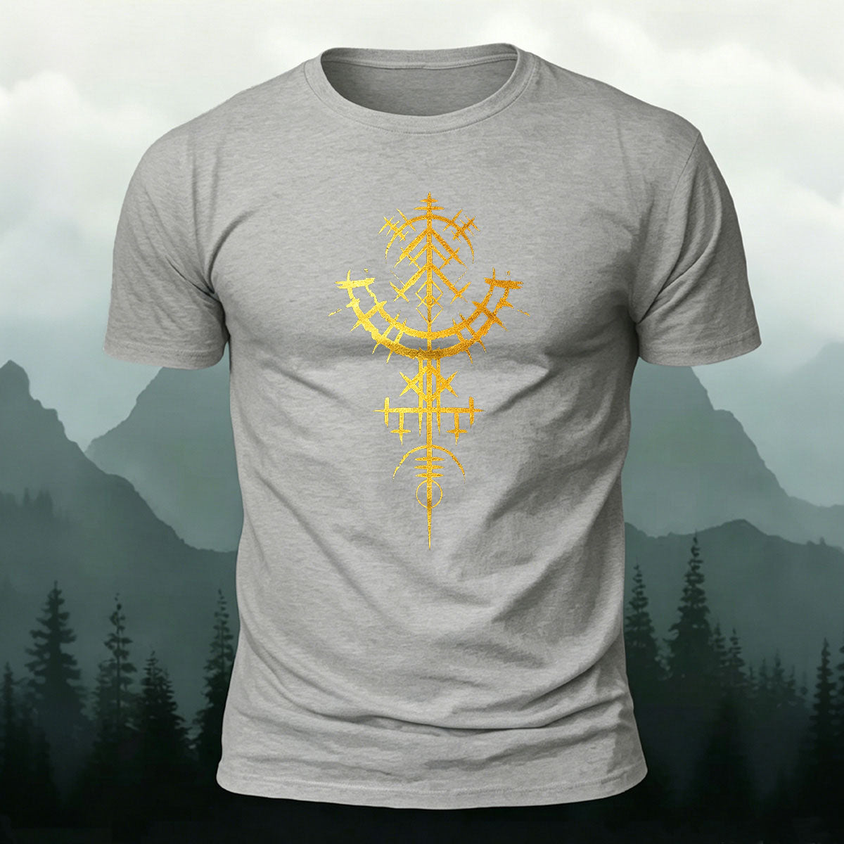 Mystic Symbol Graphic Golden Sigil Tee
