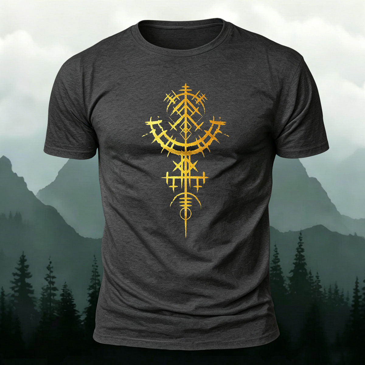 Mystic Symbol Graphic Golden Sigil Tee