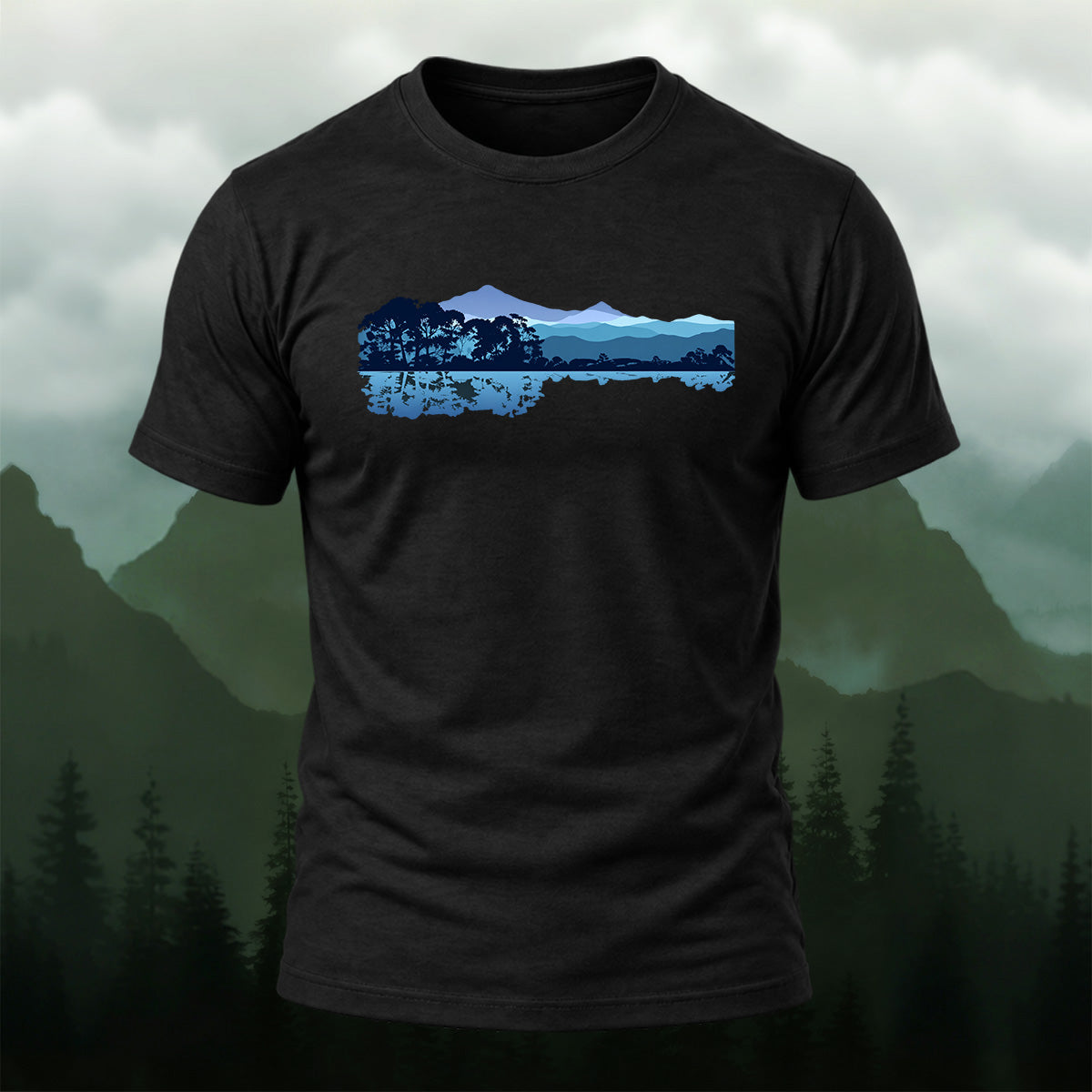 Natural Forest Lake Reflection Tee