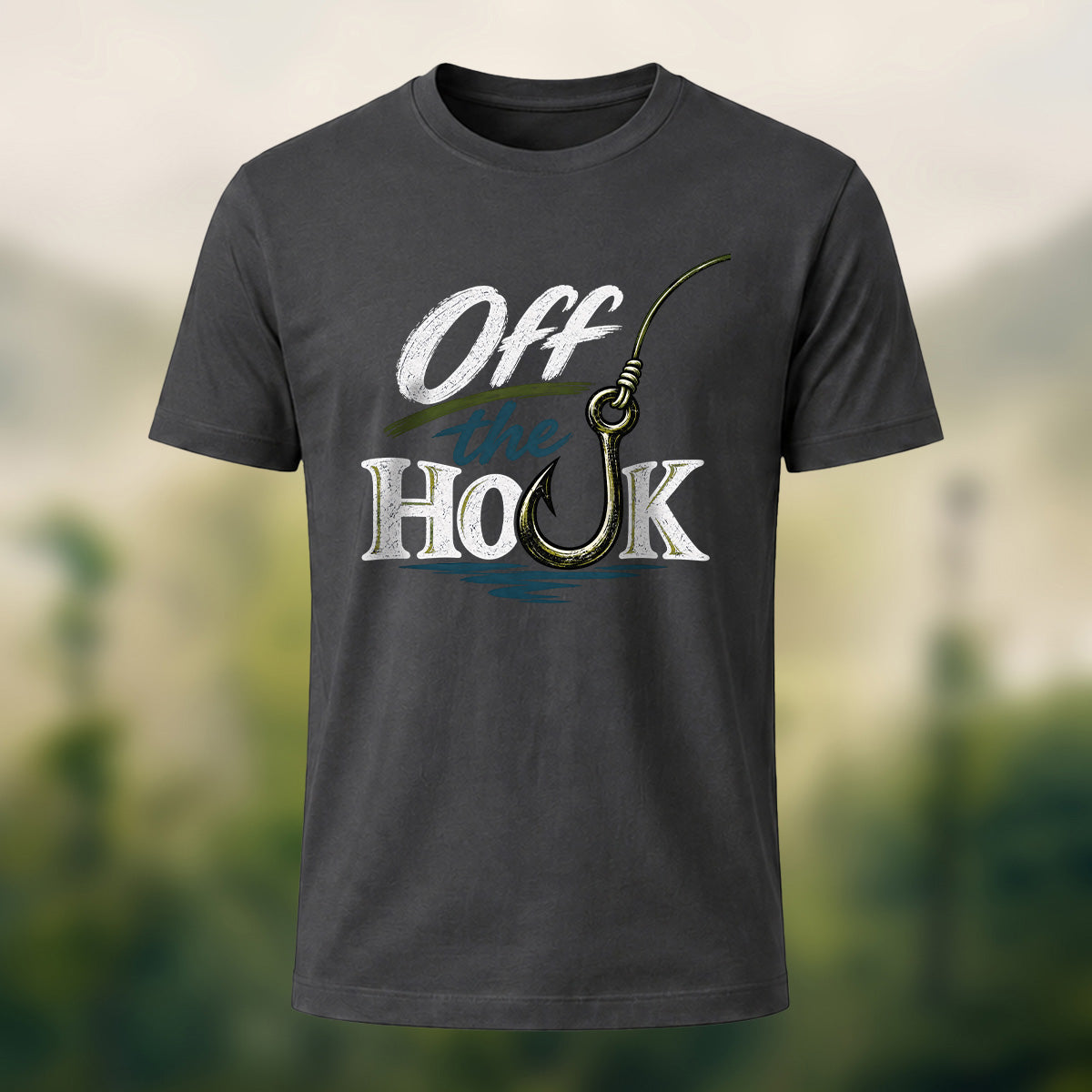 Vintage Fishing Hook Premium Cotton T-Shirt