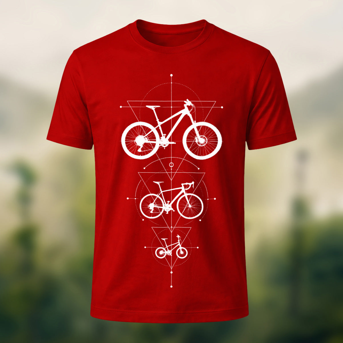DTG Bicycle Geometry Premium Cotton T-Shirt