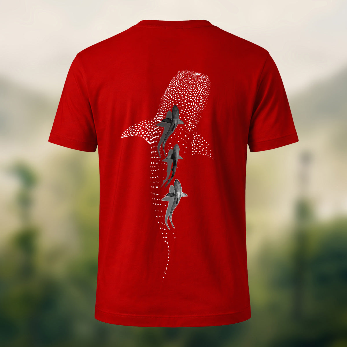 DTG Stippled Whale Shark Premium Cotton Tee