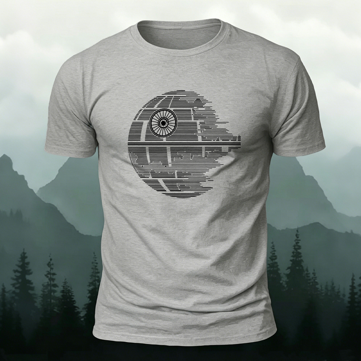 Creative Earth Print Casual 100% Cotton T-Shirt