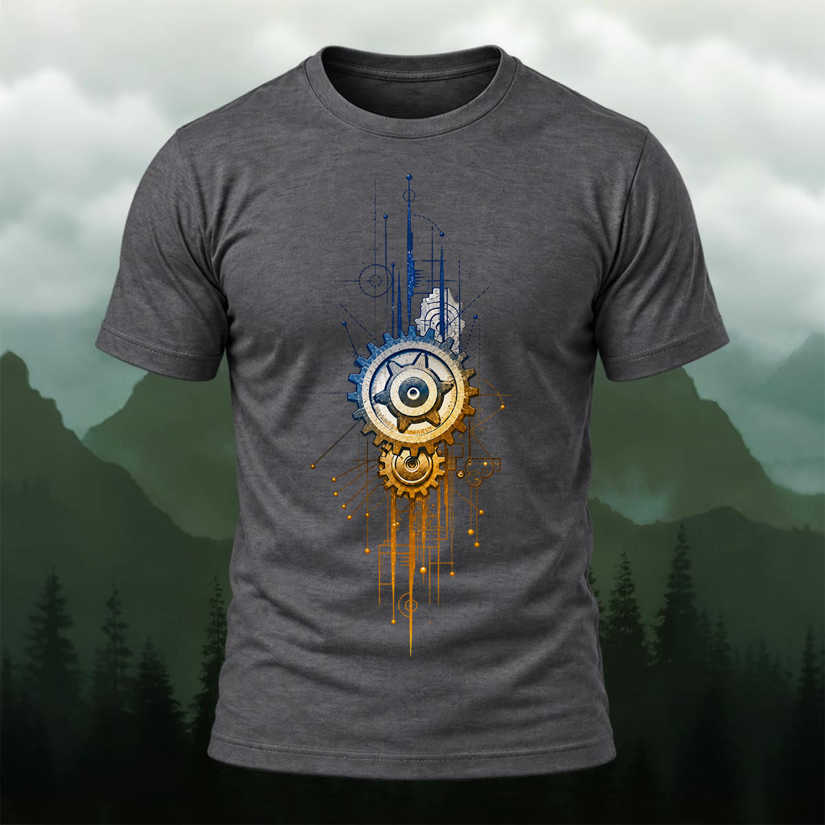 Industrial Mechanical Gear Premium Cotton T-Shirt