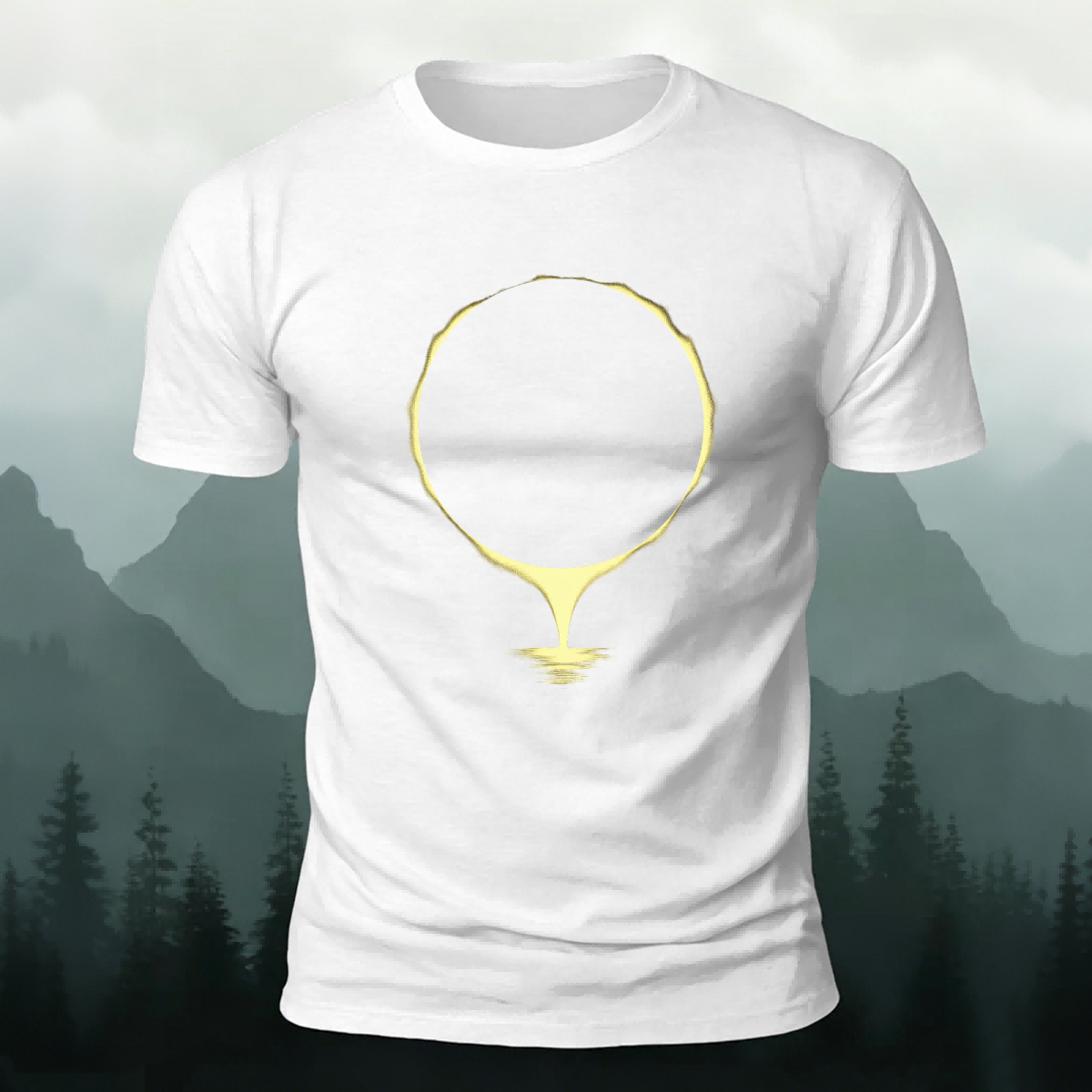 Art-Printed Casual Outdoor 100% Cotton T-Shirt