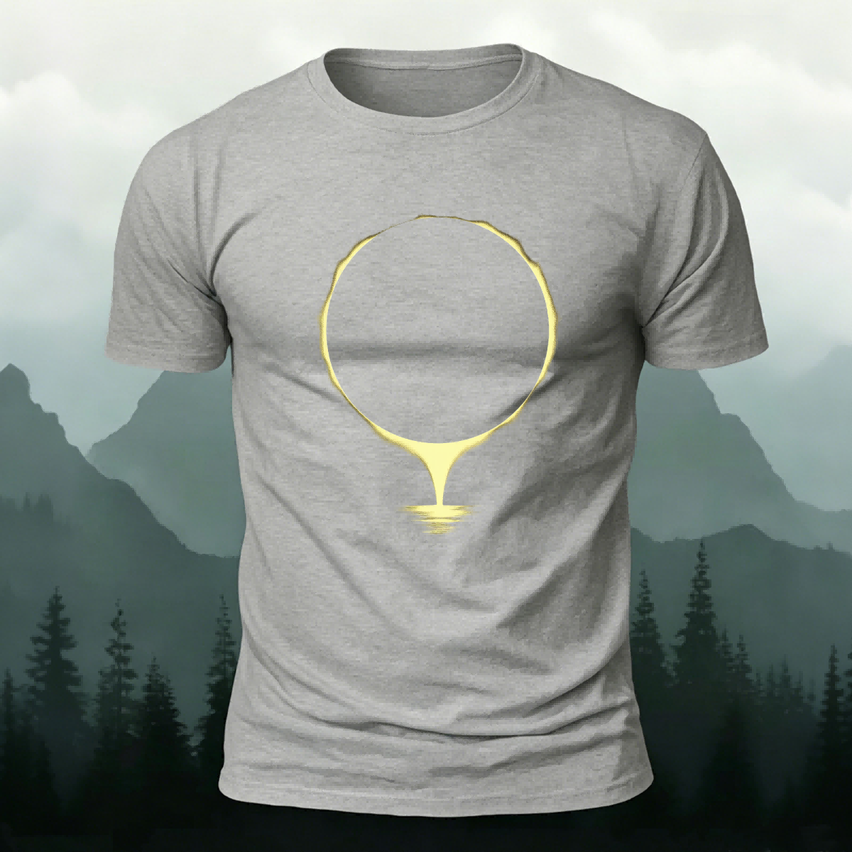 Art-Printed Casual Outdoor 100% Cotton T-Shirt