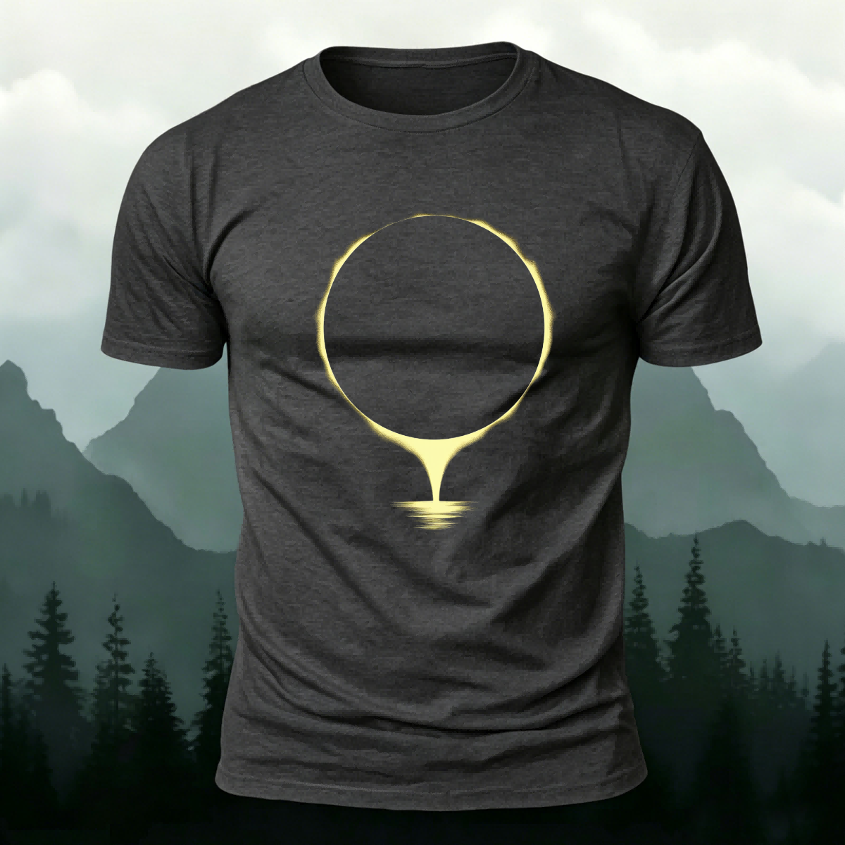 Art-Printed Casual Outdoor 100% Cotton T-Shirt