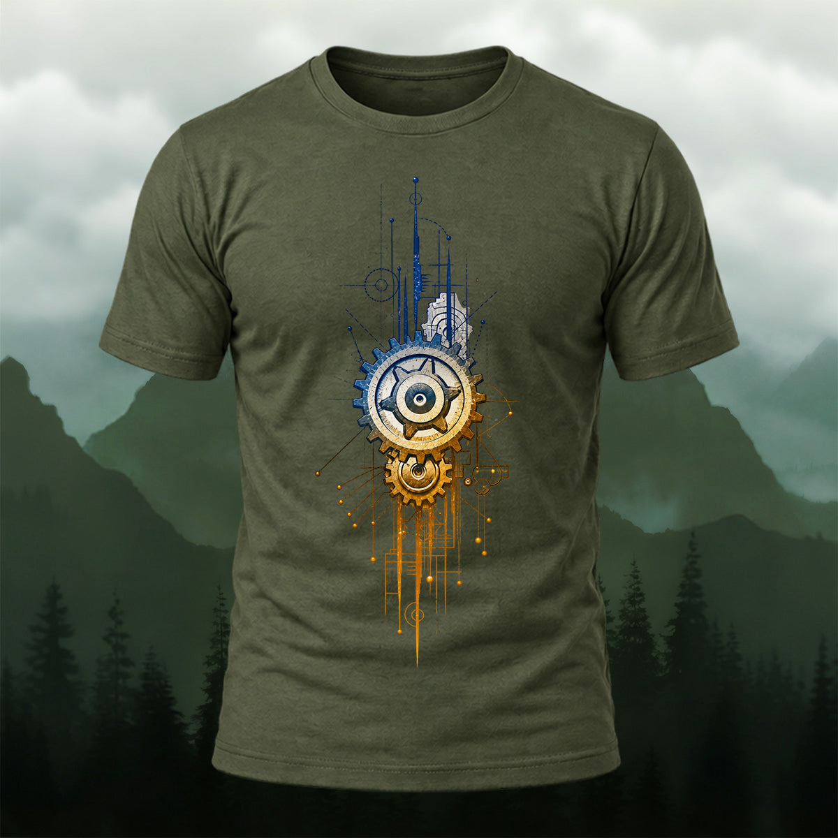Industrial Mechanical Gear Premium Cotton T-Shirt