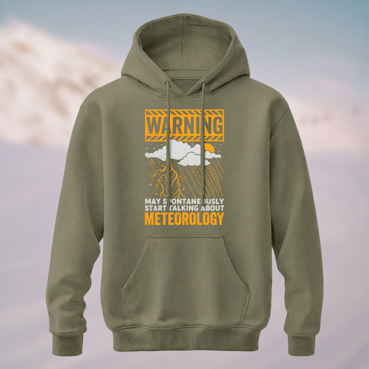 Cotton Made Weather Print Hoodie