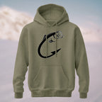 Cotton Made Creative Fish Shaped Hook Print Hoodie