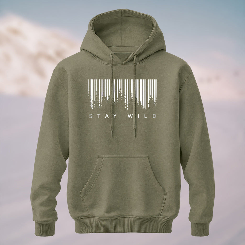 Cotton Made Creative Barcode Print Hoodie