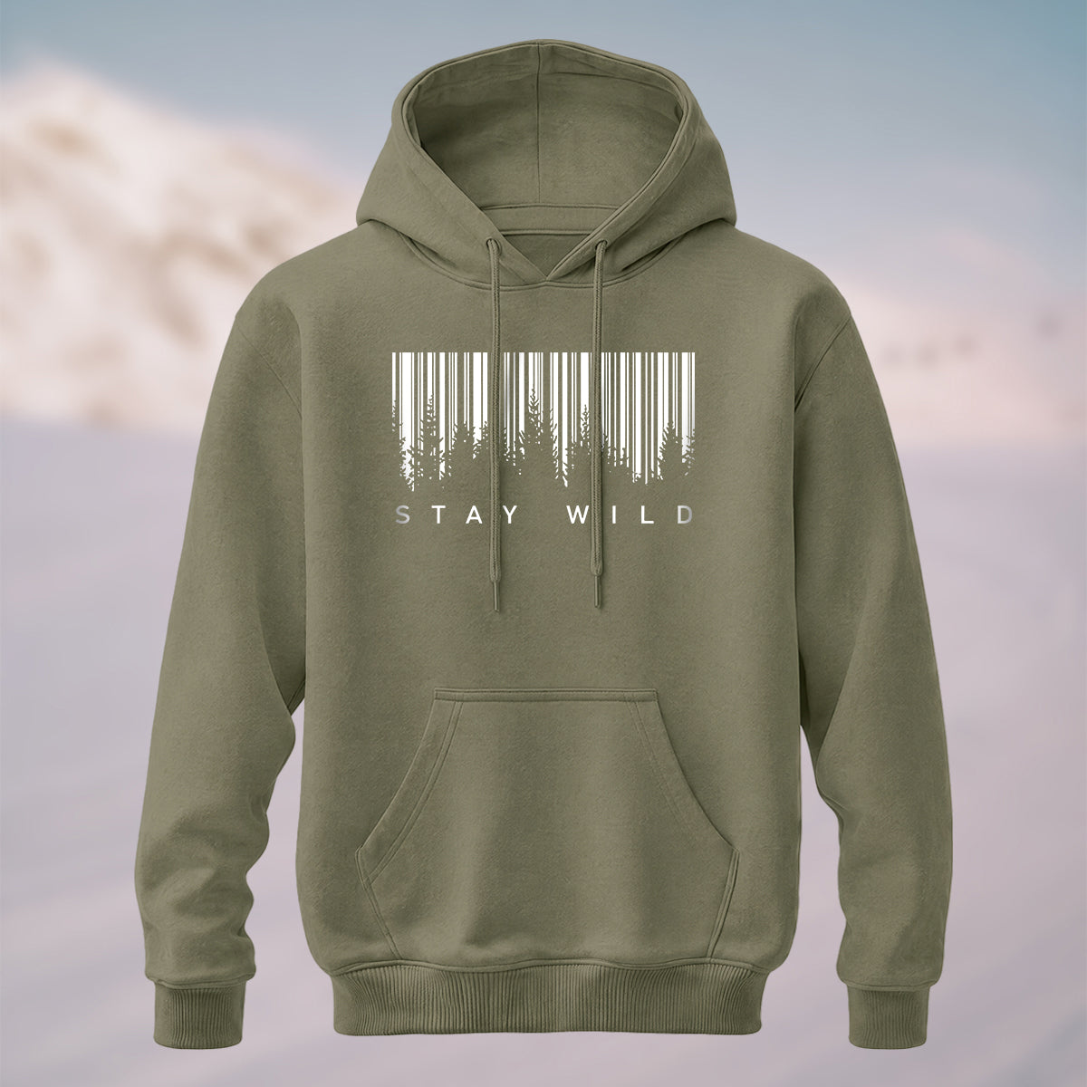 Cotton Made Creative Barcode Print Hoodie