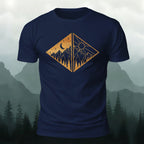 Landscape Art Frame Printed Mountain Casual T-Shirt