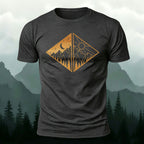 Landscape Art Frame Printed Mountain Casual T-Shirt