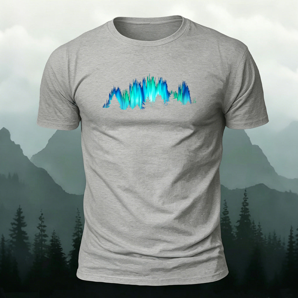 Creative Mountain and Forest Print Outdoor Cotton Tee