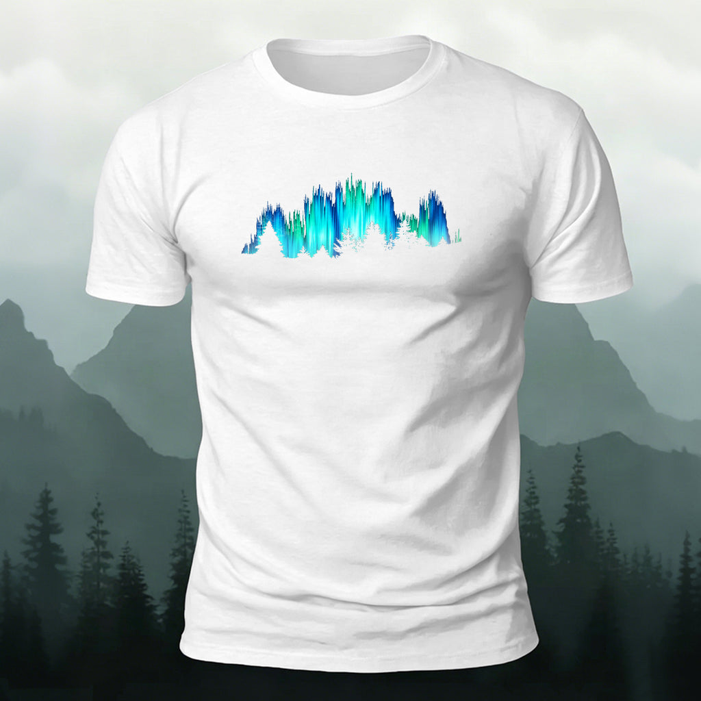 Creative Mountain and Forest Print Outdoor Cotton Tee