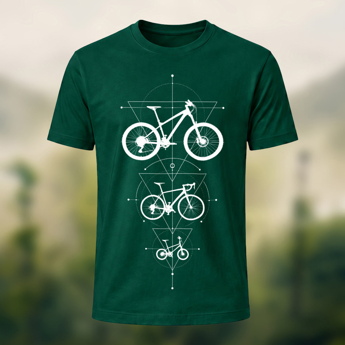 DTG Bicycle Geometry Premium Cotton T-Shirt