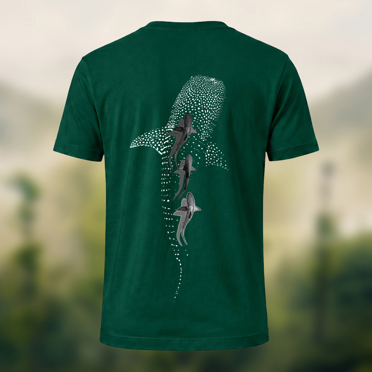 DTG Stippled Whale Shark Premium Cotton Tee