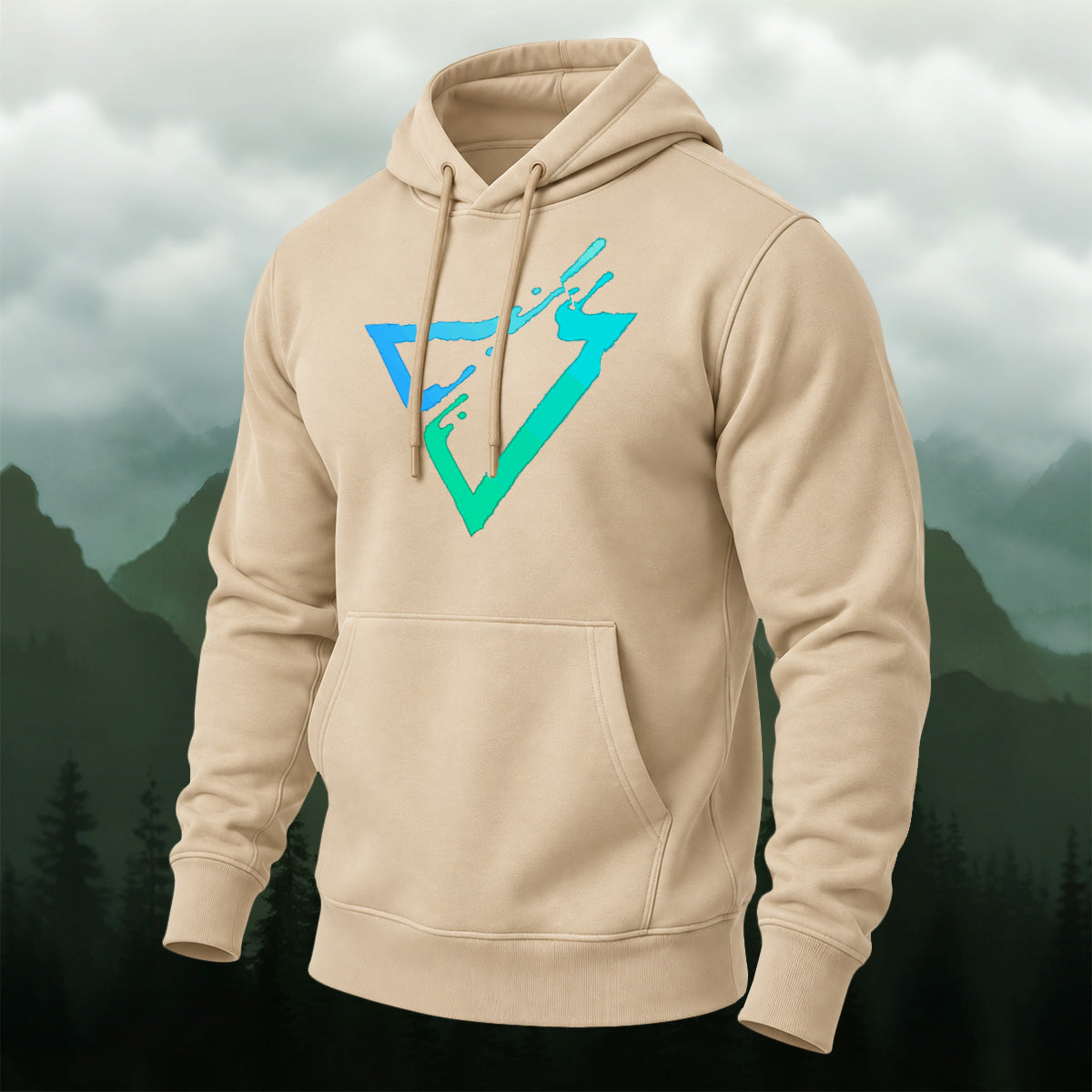 Cotton Made Modern Geometric Triangle Hoodie