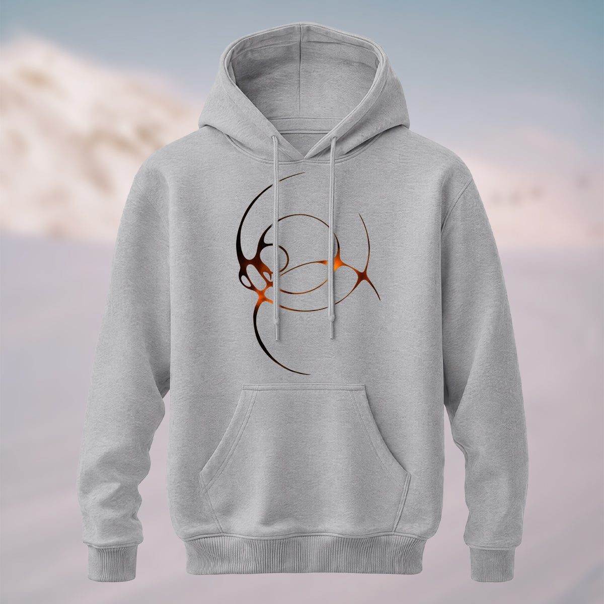Cotton Made Minimal Norse Knotwork Hoodie Heather Grey