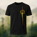 Clean Abstract Geometry Premium Cotton T-Shirt Black