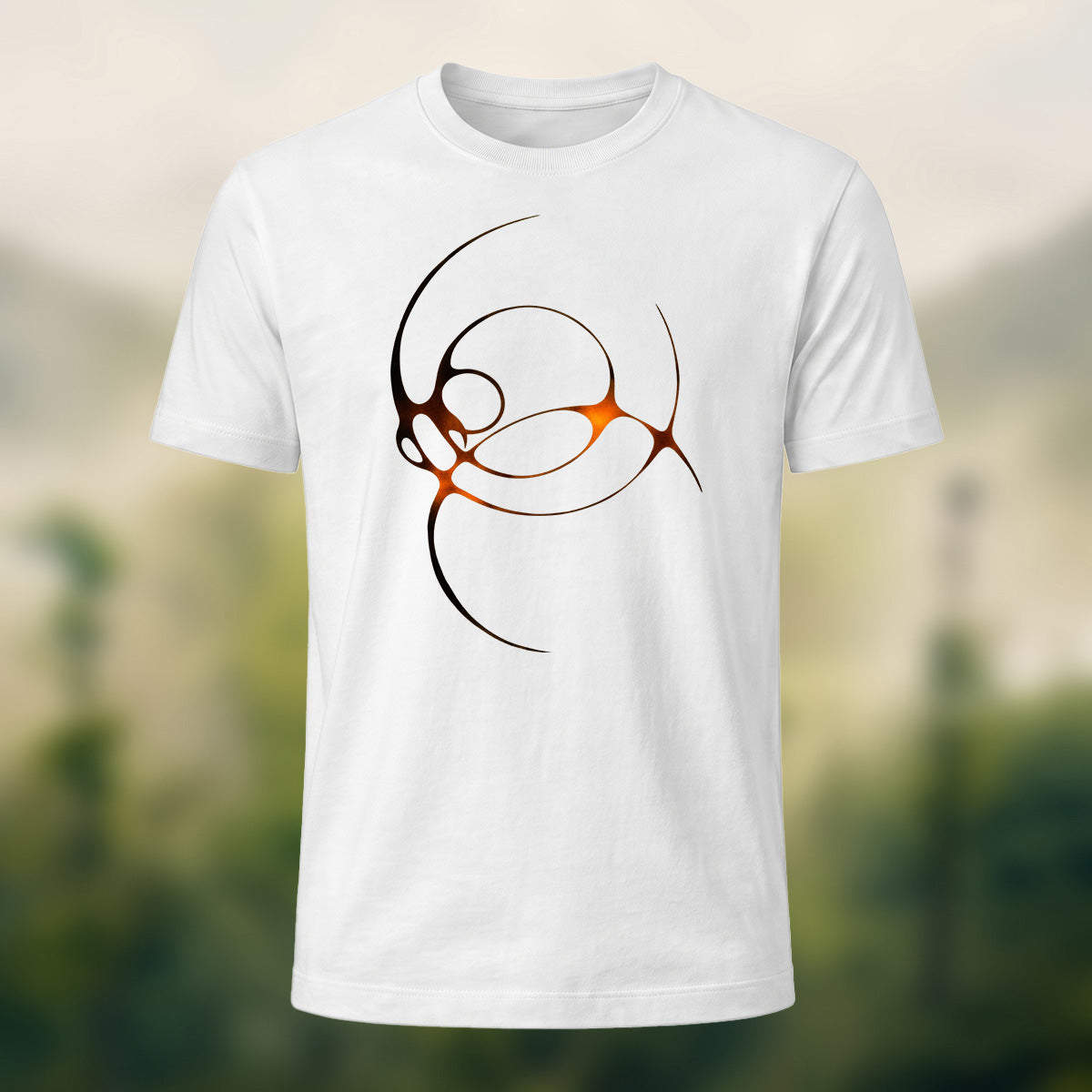 Abstract Norse Knotwork Soft Cotton T-Shirt White