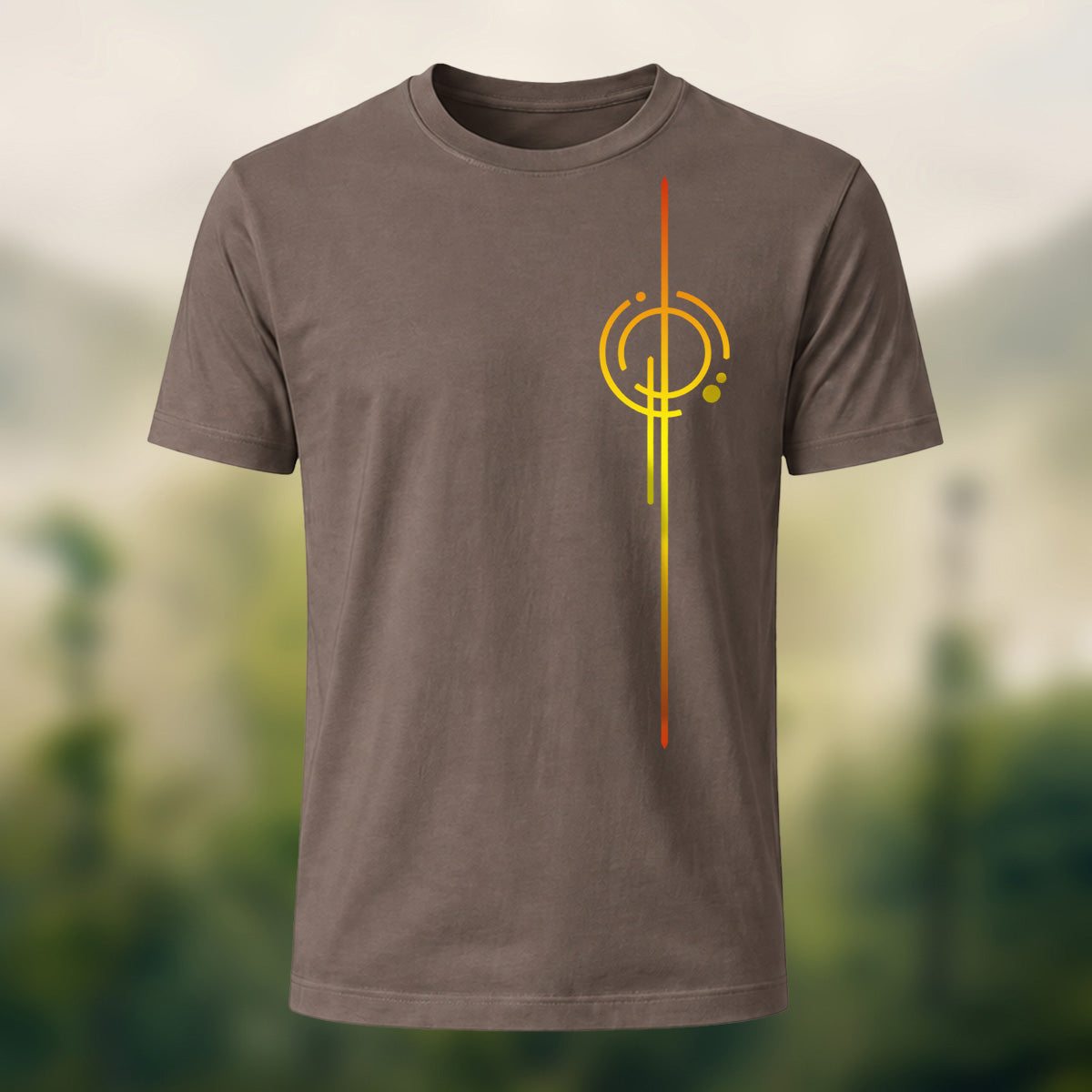Clean Abstract Geometry Premium Cotton T-Shirt Charcoal
