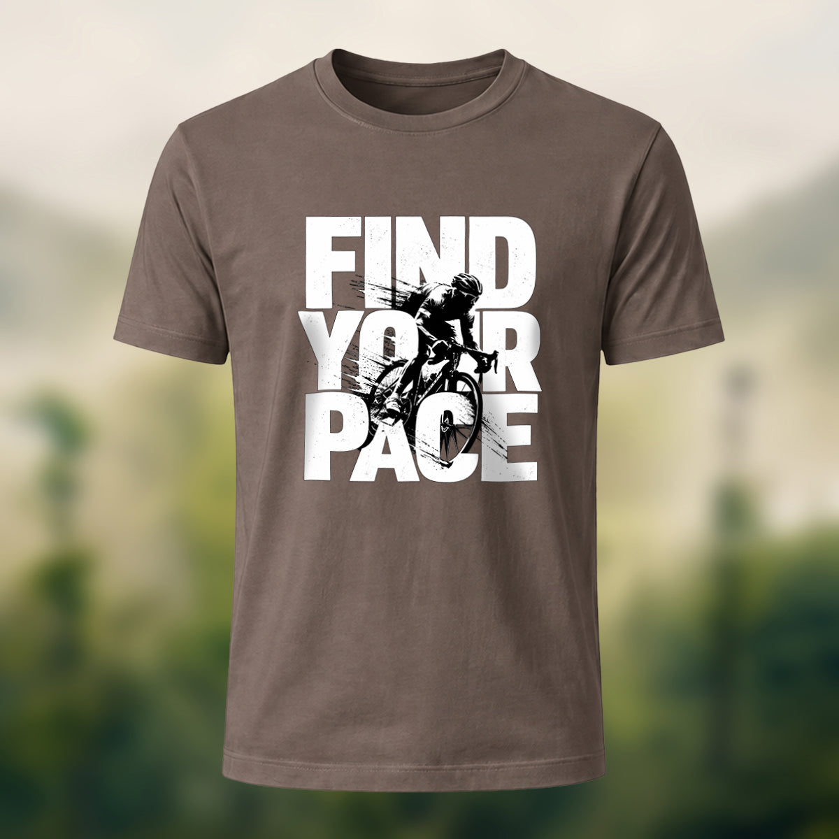 Find Your Pace Premium Cotton T-Shirt Coffee