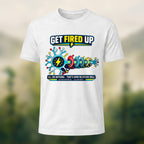 Futuristic Neuron Print Premium Cotton T-Shirt White